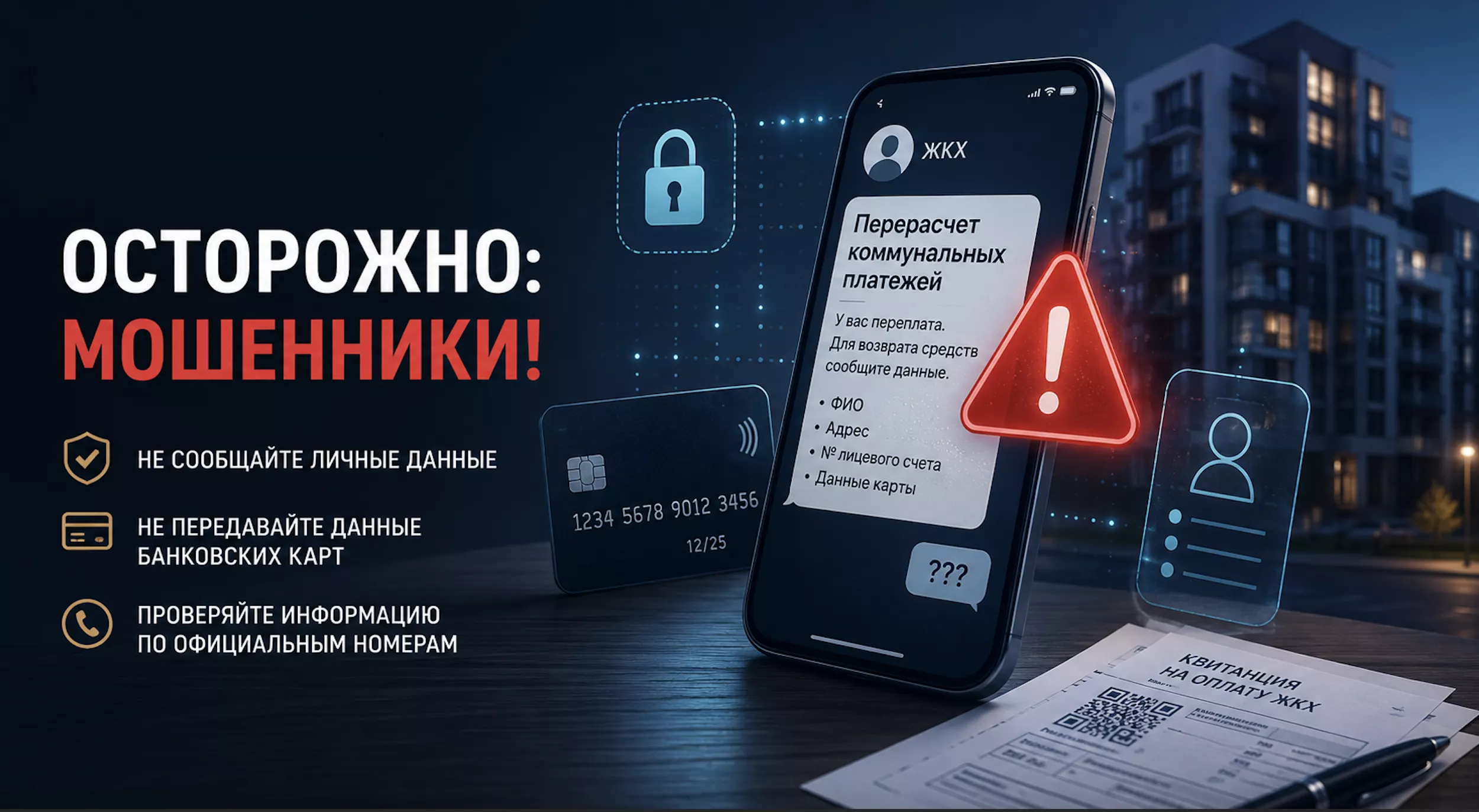 Мошенники используют перерасчет ЖКХ: как защитить свои данные